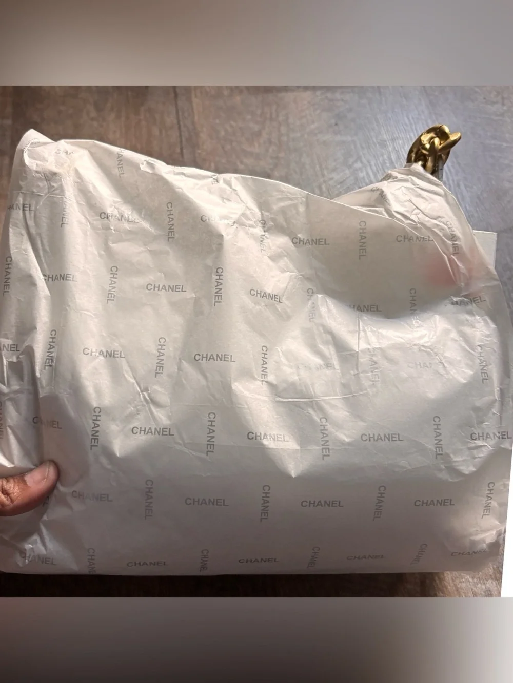 Metallic Silver Quilted Duel Pockets, includes box and dustbag - FREE SHIP!